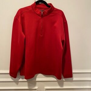 Pebble‎ Beach Sweater Men's Red Half-Zip Size Large